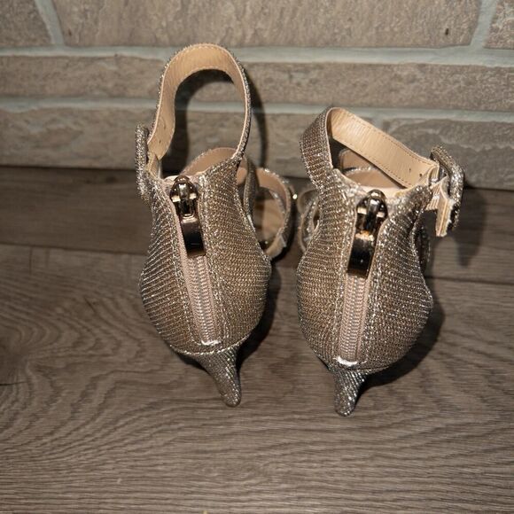 Maripe Gold Elissa Glitter Metallic Heels Size‎ 6.5 - Picture 5 of 8